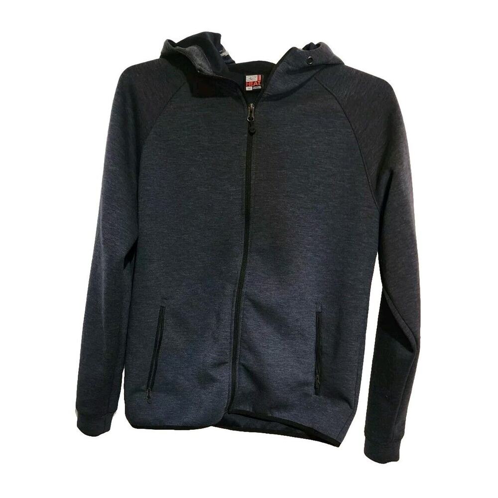 32° Heat Full Zip Hooded Jacket Mens Medium Navy Full Zip Pockets Fall Winter